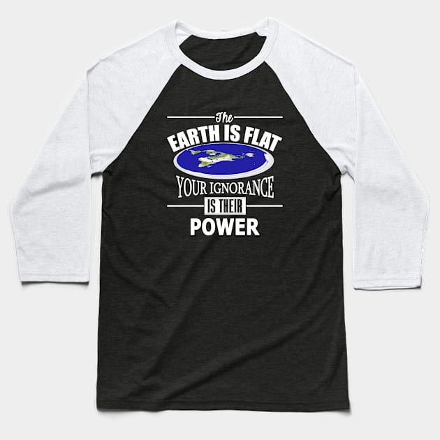 The earth is flat Baseball T-Shirt by Stoney09